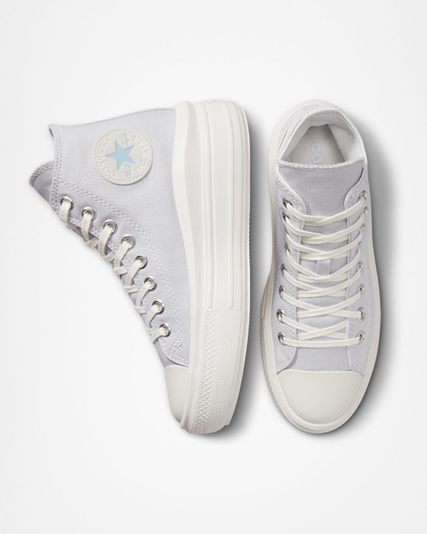 Women's Converse Chuck Taylor All Star Move High Top Platform Shoes Purple / White | AU 94610R